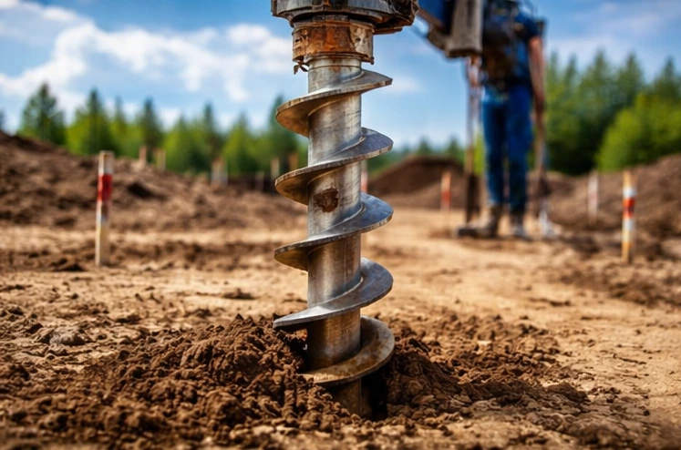 leer ventures screw pile installation