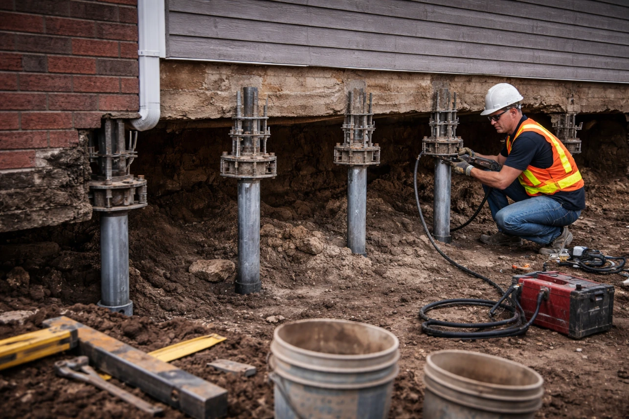 leer ventures screw pile installation