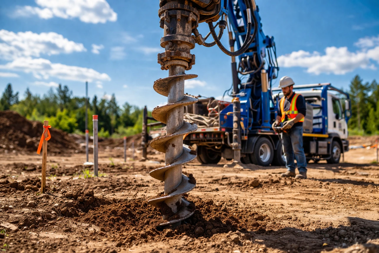 leer ventures screw pile installation