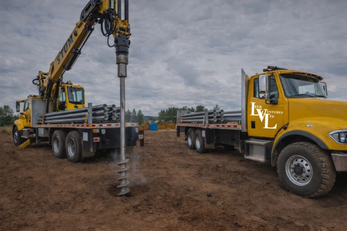 leer ventures screw pile installation